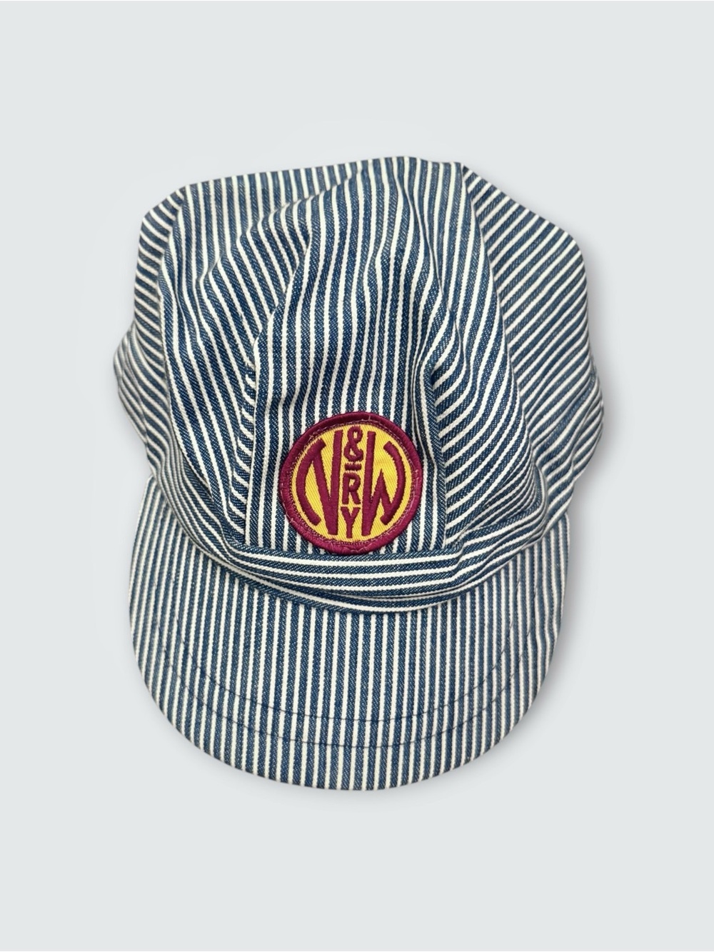 Vintage Norfolk And Western Railroad Denim Jean Conductor Hat Pre 1981 ( N&S)